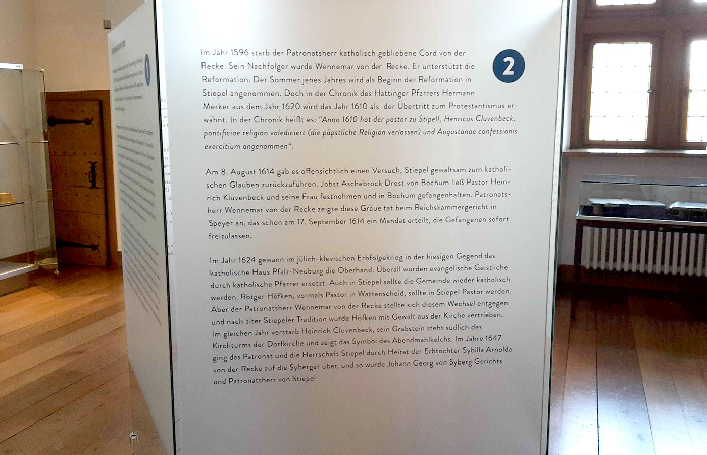 Ausstellungsbeschriftung Haus Kemnade