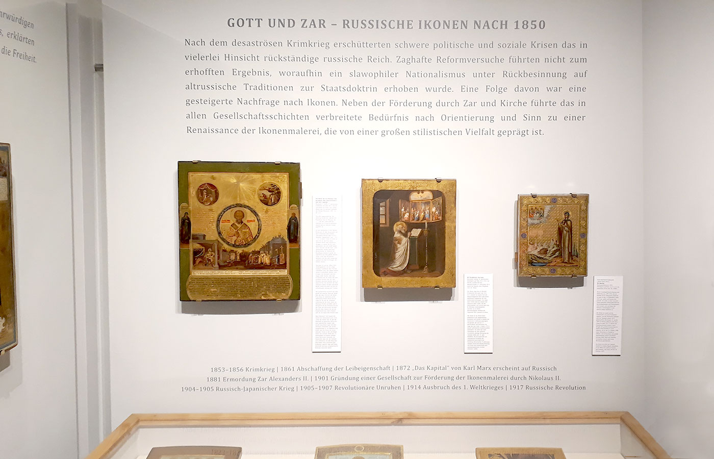 Ausstellungsbeschriftung Ikonenmusem Recklinghausen