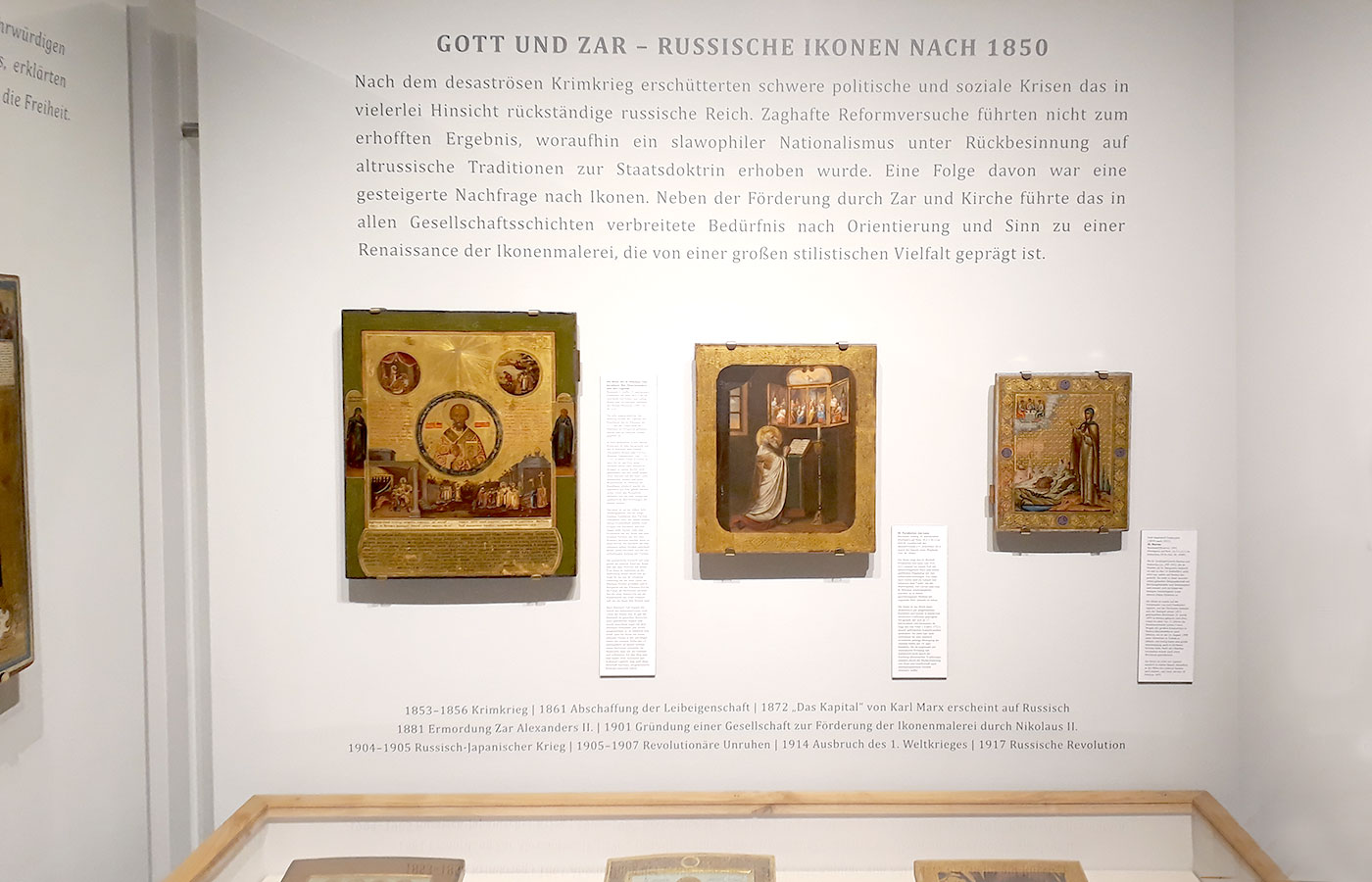 Ausstellungsbeschriftung Ikonenmusem Recklinghausen