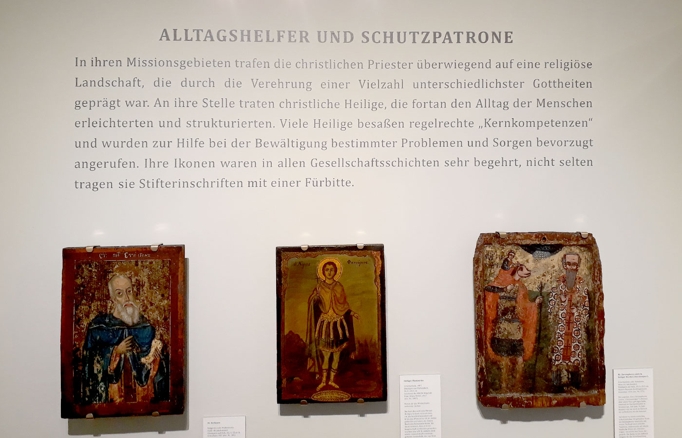 Ausstellungsbeschriftung Ikonenmusem Recklinghausen