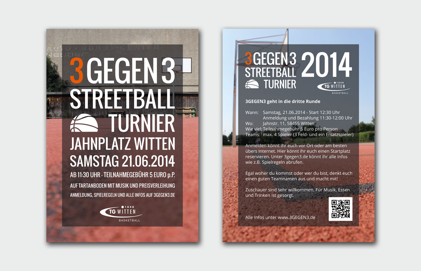 3gegen3 Streetball TurnierWitten, Flyer